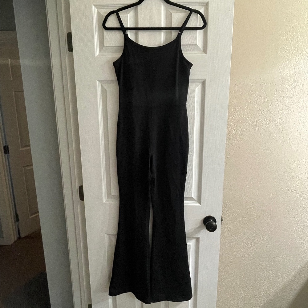 YOGALICIOUS Lux Illusion Rib Scarlett Flare Jumpsuit